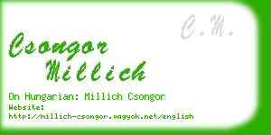 csongor millich business card